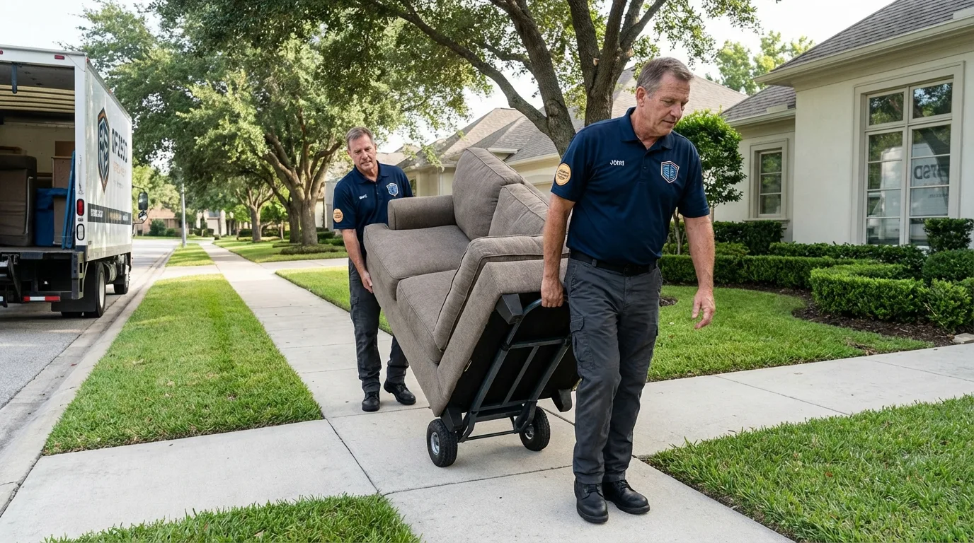 Local residential moving crew loading furniture in Port Gibson, MS